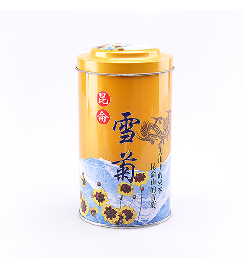 圆柱形花茶包装罐